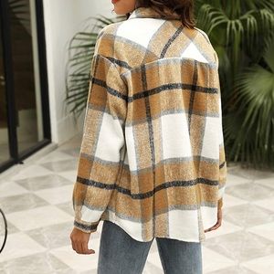 Tan Plaid Shacket
